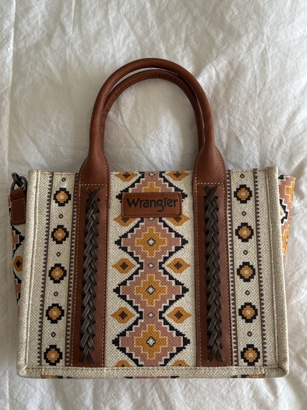 Wrangler Brown and Tan Southwestern Tote